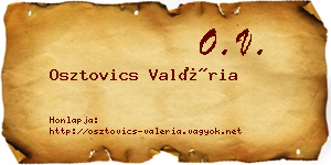 Osztovics Valéria névjegykártya